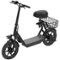 HiBoy - U2 Electric Scooter with Seat w/ 25 mi Max Operating Range & 20 mph Max Speed - Black-Angle_Standard