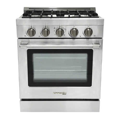 Unique Appliances - Off-Grid 30 in. Wide 4 Burner 5.1 Cu. Ft. Freestanding LP Gas Range with Waist-High Broiler and Manual Clean - Stainless Steel