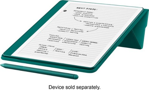 Amazon Plant-Based Leather Folio Cover with Magnetic Attach, Designed with Sustainability in Mind for New Amazon Kindle Scribe - Jade GLOBAL SHIPPING