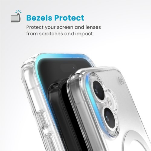 Speck Presidio Perfect Clear ClickLock Case with MagSafe for Apple iPhone 16 - Clear/Chrome BUY ONLINE