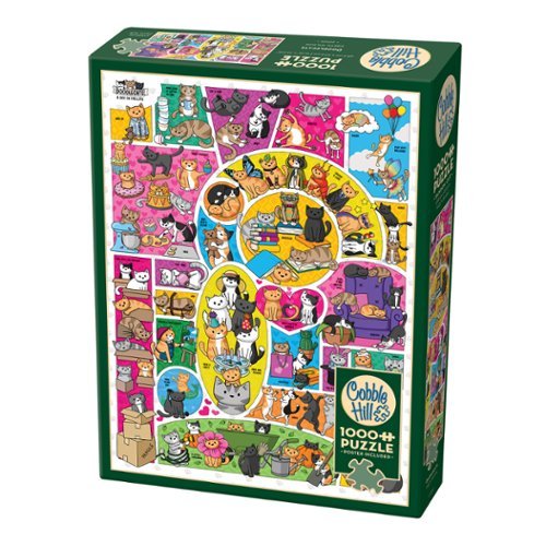 Outset Media - Outset Media: Cobble Hill 1000 Piece Puzzle: Doodlecats - Reference Poster Included
