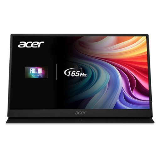 Acer - Nitro 15.6" LCD FHD 165Hz FreeSync IPS Portable Gaming Monitor (USB Type-C, Mini HDMI & Audio Out) - Black