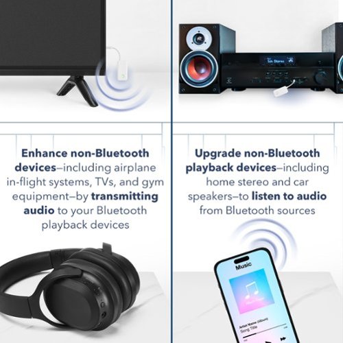 Insignia™ 3.5 mm to Bluetooth Audio Adapter - White SHOP ONLINE