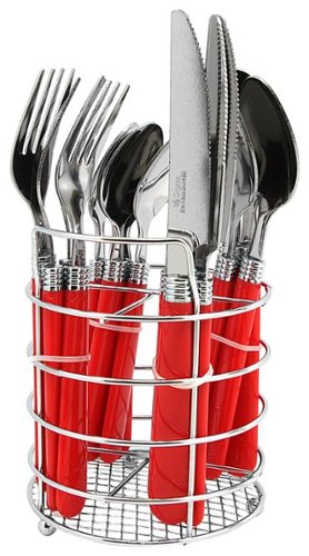 Gibson - Sensations II 16-Piece Flatware Set - Red-Angle_Standard 