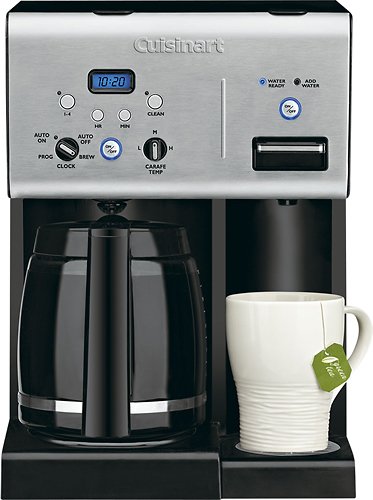  Cuisinart - Coffee Plus 12 Cup Programmable Coffeemaker Plus Hot Water System - Black