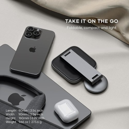 Satechi 2-in-1 Foldable Qi2 Wireless Charging Stand for iPhone, Apple Watch, and AirPods - Space Gray WHERE TO BUY