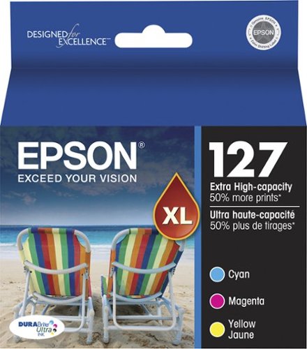 Epson - 127 XL 3-Pack High-Yield Ink Cartridges - Cyan/Magenta/Yellow