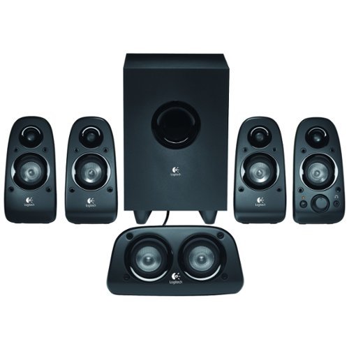  Logitech - Z506 5.1 Surround Sound Speakers (6-Piece) - Black