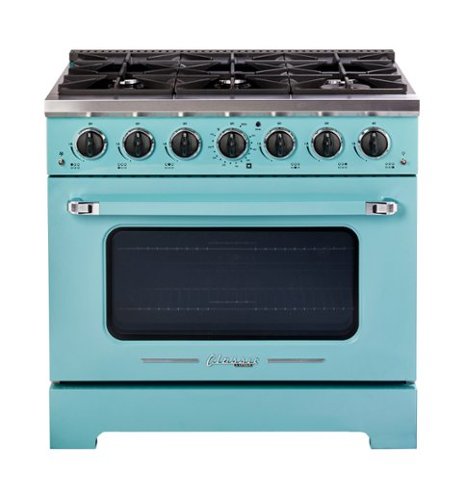 Unique Appliances - Classic Retro 5.2 Cu. Ft. Freestanding Gas Convection Range - Ocean Mist Turquoise