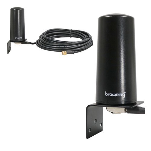 Browning - BR-2483-H 5G/4G/3G/LTE/Wi-Fi/Cellular 4-dBi Gain 806 MHz to 2,500 MHz Tri-Band Antenna Hole-Mount Kit with 17Ft - Black-Front_Standard 