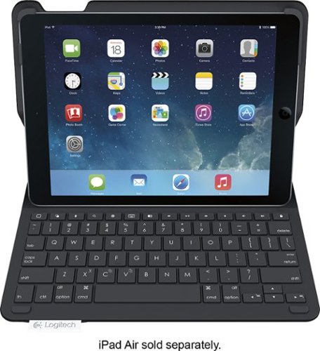  Logitech - Type+ Keyboard Case for Apple® iPad® Air - Carbon Black