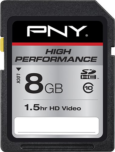  PNY - 8GB SDHC Class 10 Memory Card