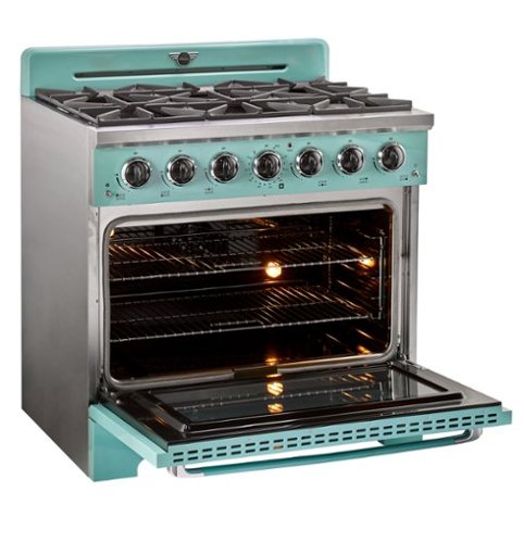 Unique Appliances 36 in. Wide 6 Burner Classic Retro 5.2 Cu. Ft