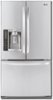 LG - 19.8 Cu. Ft. Counter-Depth French Door Refrigerator - Stainless Steel-Front_Standard