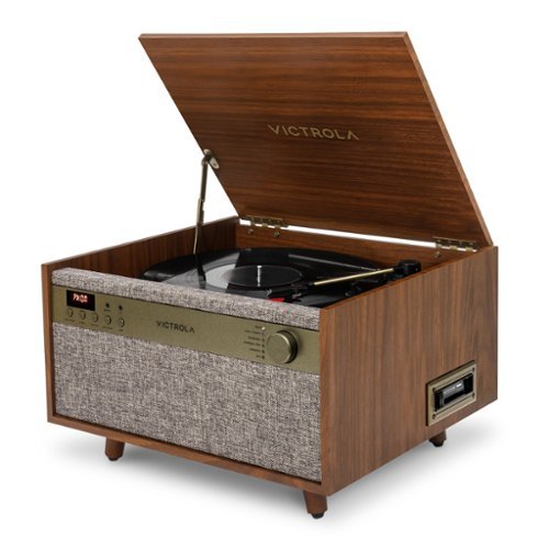 Victrola Century 6-in-1 Music Center - Walnut GLOBAL SHIPPING