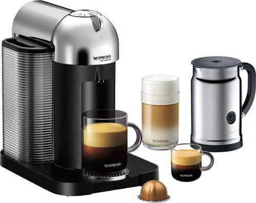  Nespresso - Vertuoline Espresso Maker with Aeroccino+ Milk Device - Chrome