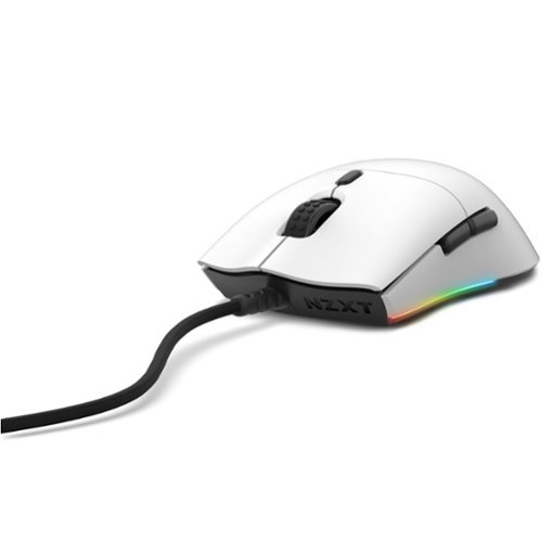 NZXT - Lift Lightweight Wired Optical Gaming Ambidextrous Mouse - Wired - White-Front_Standard 