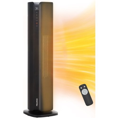 Pelonis - 30" Digital Tower Heater, New, PSHC30TD4BB - Black-Front_Standard 