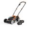 WORX - WG779.1 40V PowerShare 4.0Ah 14" Cordless Lawn Mower with 2 Batteries and Charger Included - Black-Front_Standard