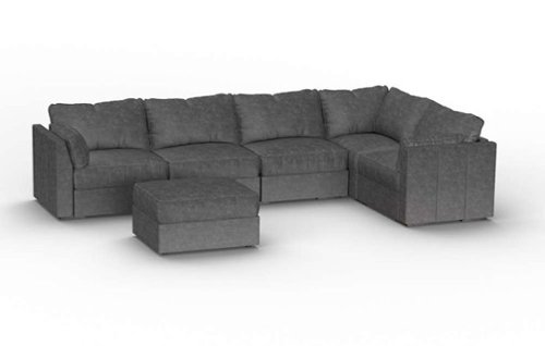 Lovesac - 6 Seats + 8 Angled Sides Corded Velvet Sactional & Lovesoft