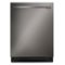 LG - FlushFit 24" Top Control Smart Built-In Stainless Steel Tub Dishwasher with 3rd Rack, 1-Hour Wash & Dry Cycle and 46dBA - Black Stainless Steel-Front_Standard