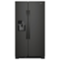 Whirlpool - 33 in. Wide 21 cu. ft. Side-by-Side Refrigerator with LED Interior Lighting - Black-Front_Standard