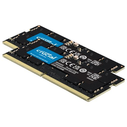 Crucial 32GB Kit (2x16GB) DDR5 5600MHz C46 SODIMM Laptop Memory - Black WORLDWIDE DELIVERY