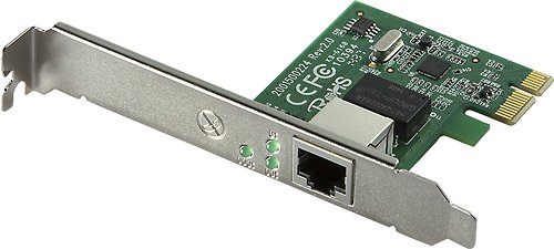  Dynex™ - PCI Express Ethernet Adapter - Silver/Green