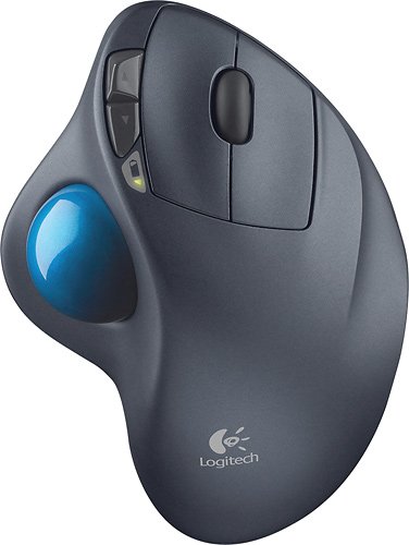  Logitech - M570 Wireless Trackball Mouse - Gray/Blue