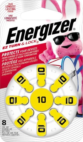  Energizer - 10 Alkaline Zinc-Air Batteries for Most Hearing Aids (8-Pack)