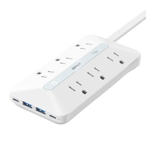 Anker - 10-in-1 USB Power Strip - White-Front_Standard