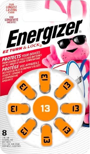  Energizer - 13 Alkaline Zinc-Air Batteries for Most Hearing Aids (8-Pack)