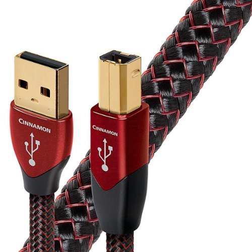  AudioQuest - Cinnamon 2.5' USB A/B Cable - Black/Red