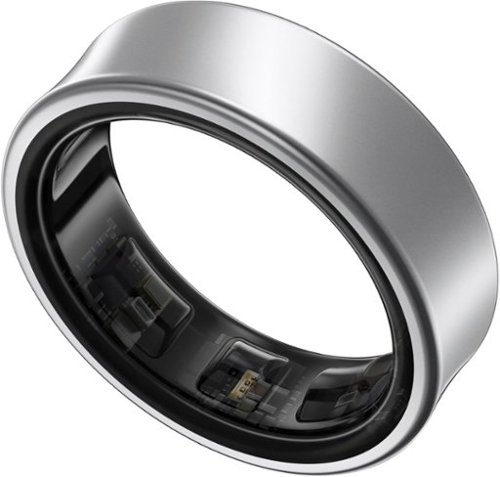 Samsung - Galaxy Ring – Size Before You Buy – Size 14 - Titanium Silver - (2025)-Front_Standard