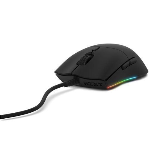 NZXT - Lift Lightweight Wired Optical Gaming Ambidextrous Mouse - Wired - Black-Front_Standard 