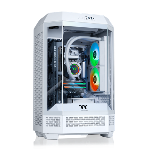 Thermaltake - LCGS Reactor i1470S Gaming Desktop Intel Core i7-14700KF, 32GB DDR5 Memory, NVIDIA GeForce RTX 5070, 2TB NVMe M.2 - White