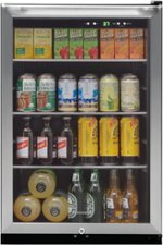 Frigidaire - 138-Can Beverage Center - Stainless steel - Front_Standard
