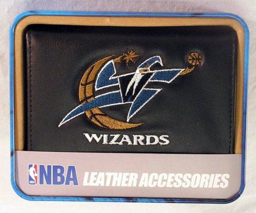 Rico Industries - Washington Wizards Embroidered Black Leather Trifold Wallet - Multi-Front_Standard 
