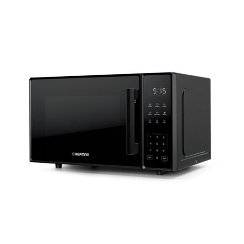 Chefman - Countertop Microwave Oven 1.1 Cu. Ft., 1000 Watts with 6 Presets and 10 Power Levels - Black-Front_Standard 