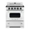 Unique Appliances - 30 in. Wide 5 Elements Classic Retro 3.9 Cu. Ft. Freestanding Induction Range with Air Fry - Marshmallow White-Front_Standard