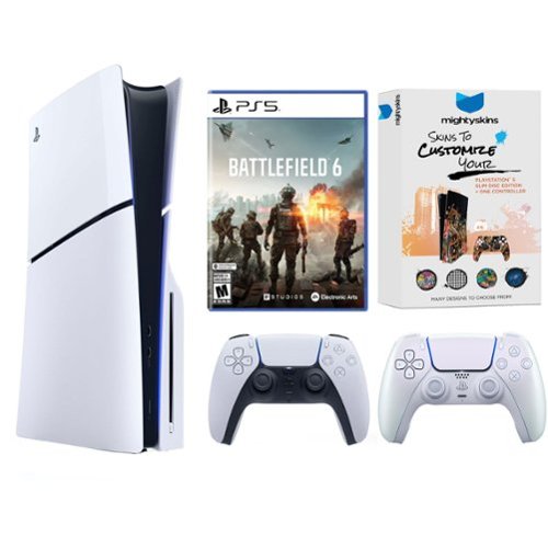 PlayStation 5 Slim Disc Bundle with Battlefield 6, MightySkins