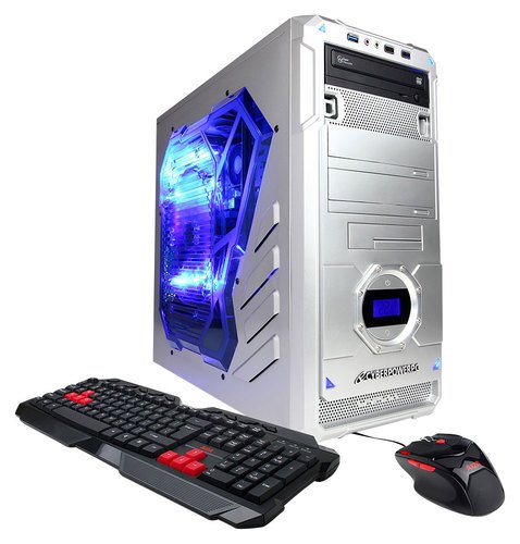  CyberPowerPC - Gamer Ultra Desktop - AMD FX-Series - 8GB Memory - 1TB Hard Drive - Silver/Blue