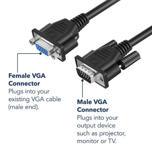 Insignia™ 10' Monitor VGA Extension Cable - Black HOW TO BUY