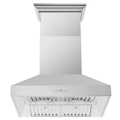 Forno Appliances - 36 inches - Externally Vented - Wall Range Hood - Silver-Front_Standard 