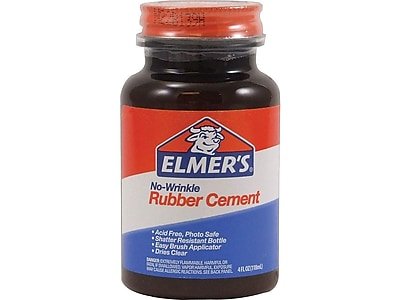 Elmer's - No-Wrinkle Rubber Cement, 4 oz - Multicolor-Front_Standard 