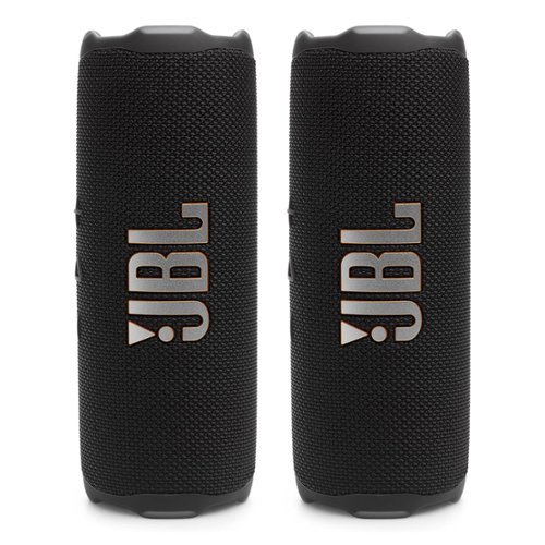 JBL - Flip 7 Waterproof Portable Speaker Bundle - Pair - Black-Front_Standard 