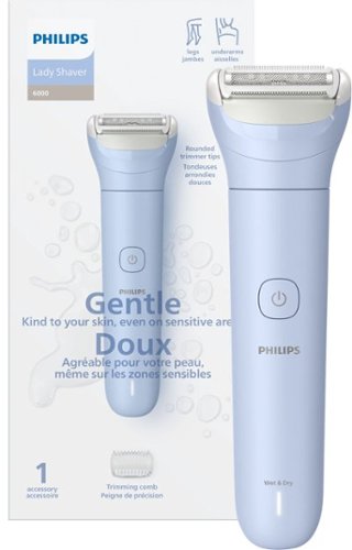 Philips - Lady Electric Shaver Series 6000 for women, Cordless, Wet & Dry with 1 Accessory - Light Blue
