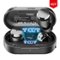 TOZO - T12 Bluetooth Wireless Earbuds, 55H Play, Stereo Bass, IPX8, Wireless Charging, App-32EQ, ENC Mic, LED Display - Black-Front_Standard