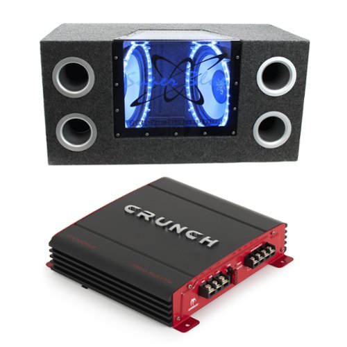 Pyramid - BNPS102 10" 1000W Subwoofers Bandpass Box and PX-1000.2 1000W 2 Ch Amp - Black-Front_Standard 