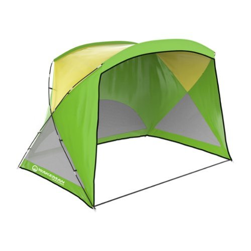 Wakeman - Beach Tent Sun Shelter - Sport Umbrella - UV Protection and Water-Resistant with Carry Bag – Shade Canopy for Families - Green-Front_Standard 